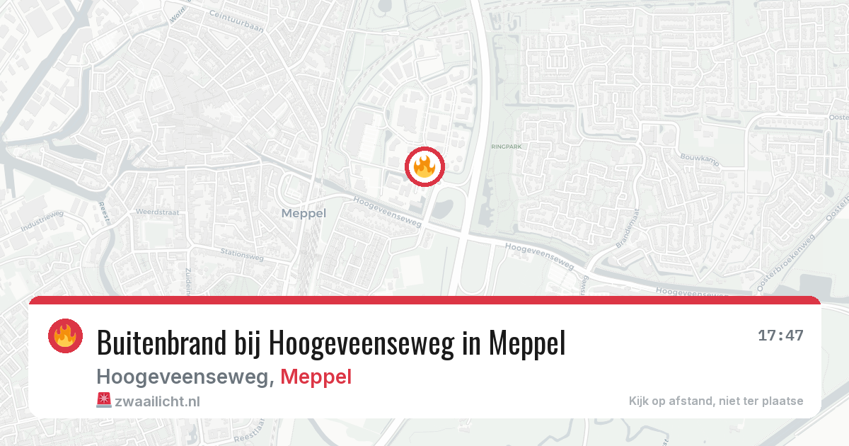 Buitenbrand bij Hoogeveenseweg in Meppel — 17 jun 2026