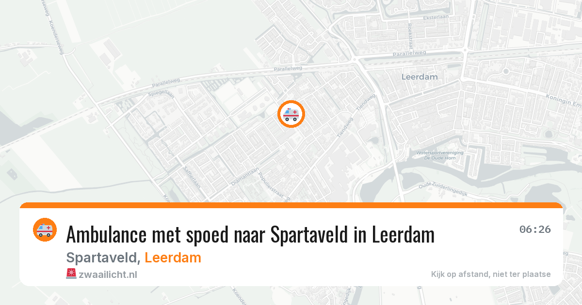 Ambulance met spoed naar Spartaveld in Leerdam — 18 feb 2026