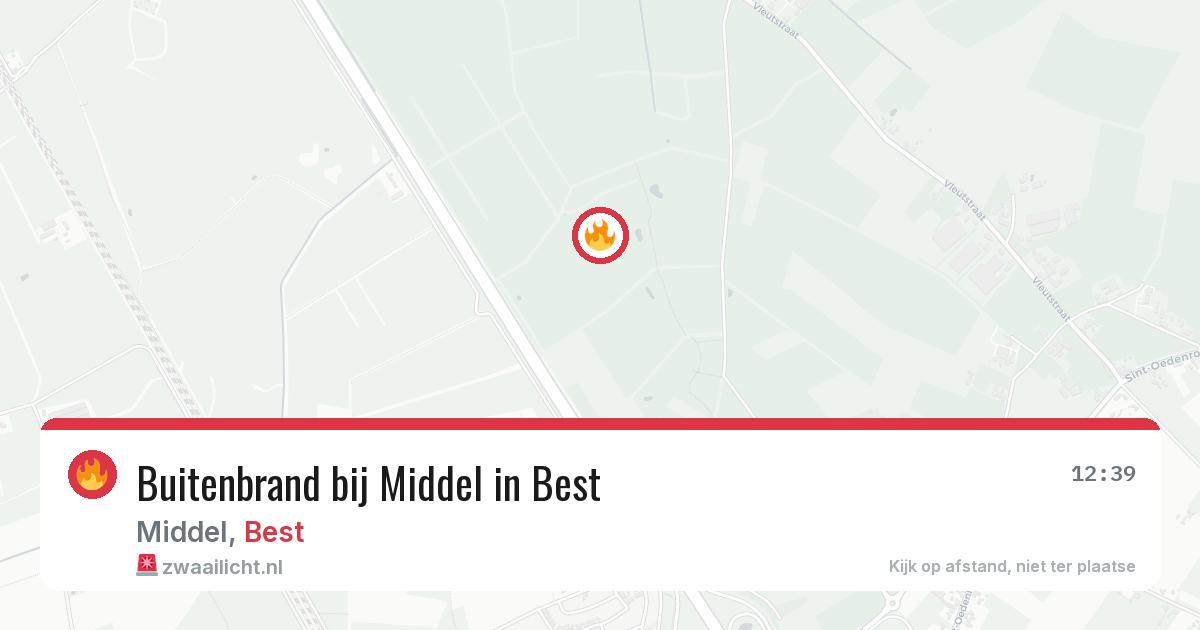 Buitenbrand bij Middel in Best — 11 apr 2026
