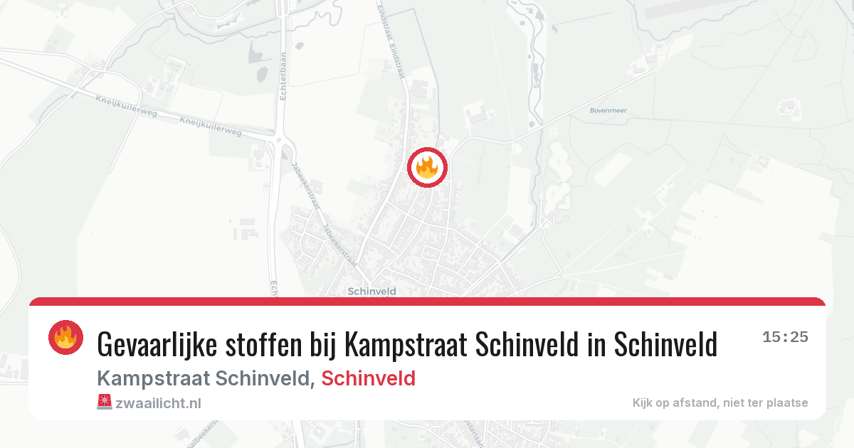 Gevaarlijke stoffen bij Kampstraat Schinveld in Schinveld — 2 mrt 2026