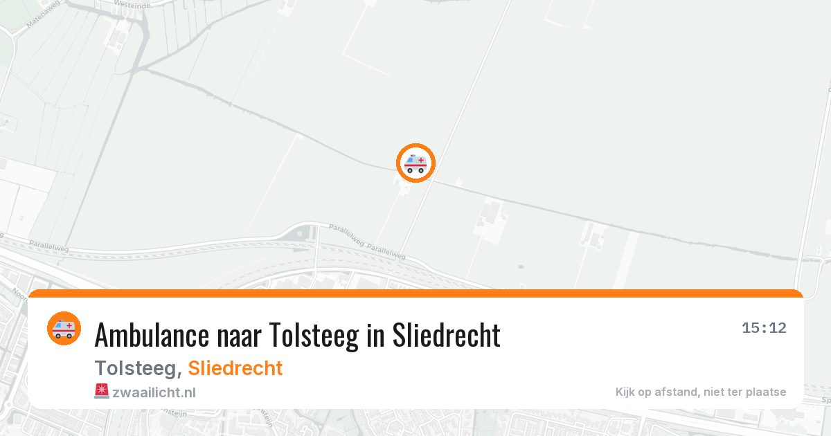 Ambulance naar Tolsteeg in Sliedrecht — 3 jun 2026