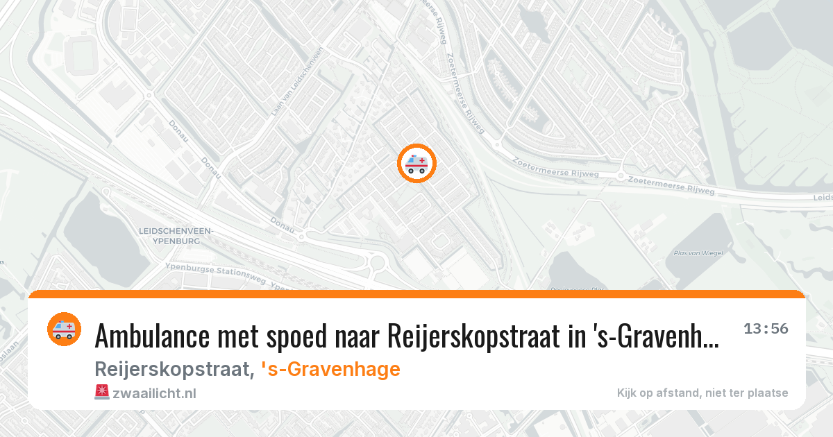 Ambulance met spoed naar Reijerskopstraat in 's-Gravenhage — 7 mei 2026