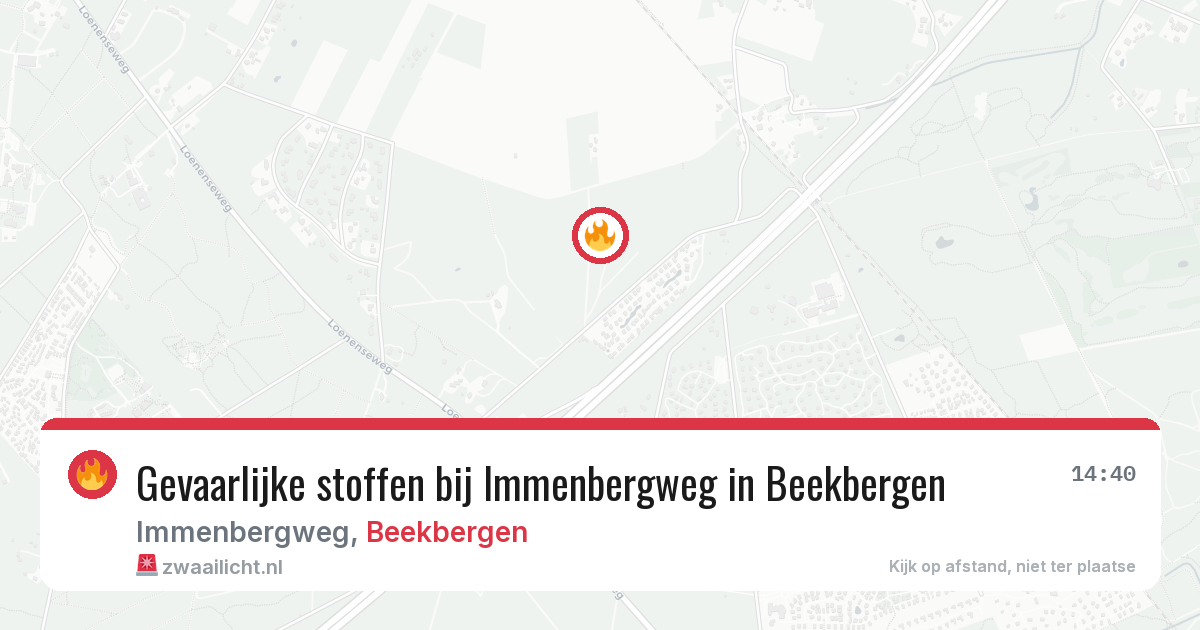 Gevaarlijke stoffen bij Immenbergweg in Beekbergen — 24 mrt 2026