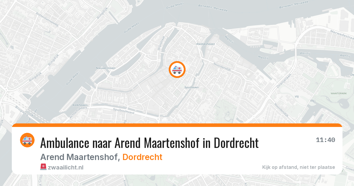 Ambulance naar Arend Maartenshof in Dordrecht — 26 jun 2026