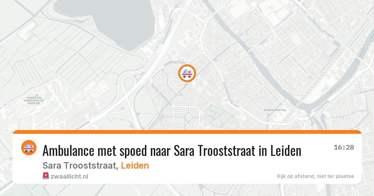 Ambulance met spoed naar Sara Trooststraat in Leiden — 1 aug 2026