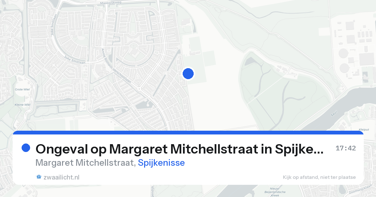 Ongeval op Margaret Mitchellstraat in Spijkenisse — 18 aug 2026