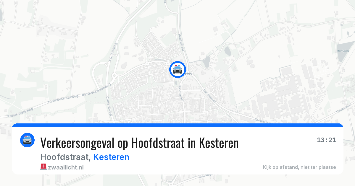 Verkeersongeval op Hoofdstraat in Kesteren — 20 jun 2026