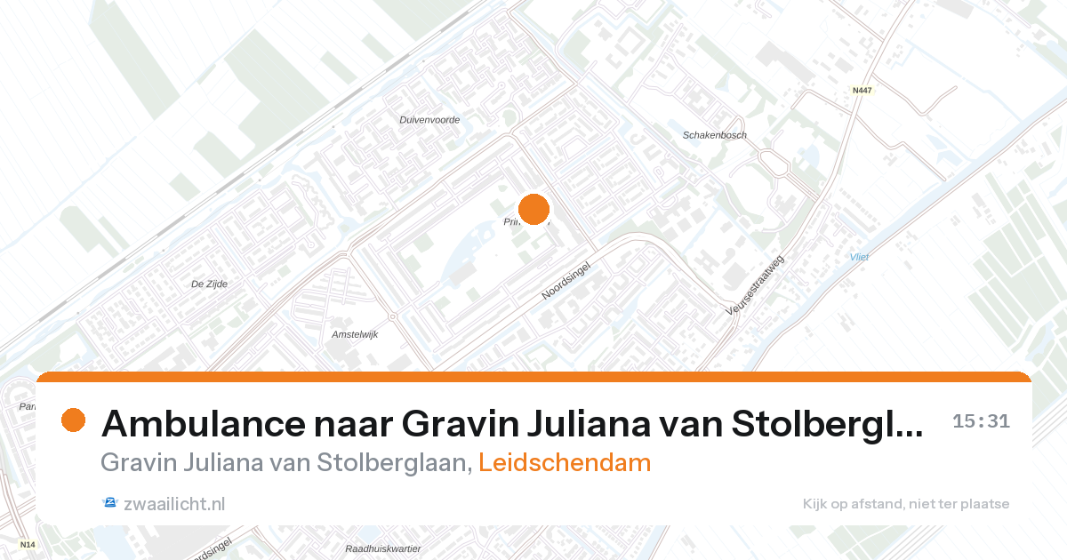 Ambulance naar Gravin Juliana van Stolberglaan in Leidschendam — 26 aug 2026