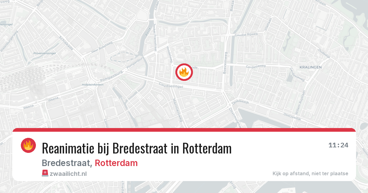 Reanimatie bij Bredestraat in Rotterdam — 17 mei 2026