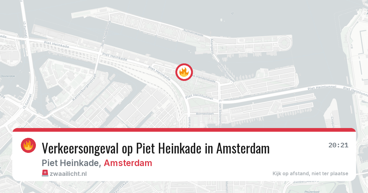 Verkeersongeval op Piet Heinkade in Amsterdam — 4 jul 2026