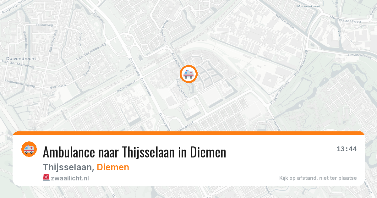 Ambulance naar Thijsselaan in Diemen — 5 jun 2026