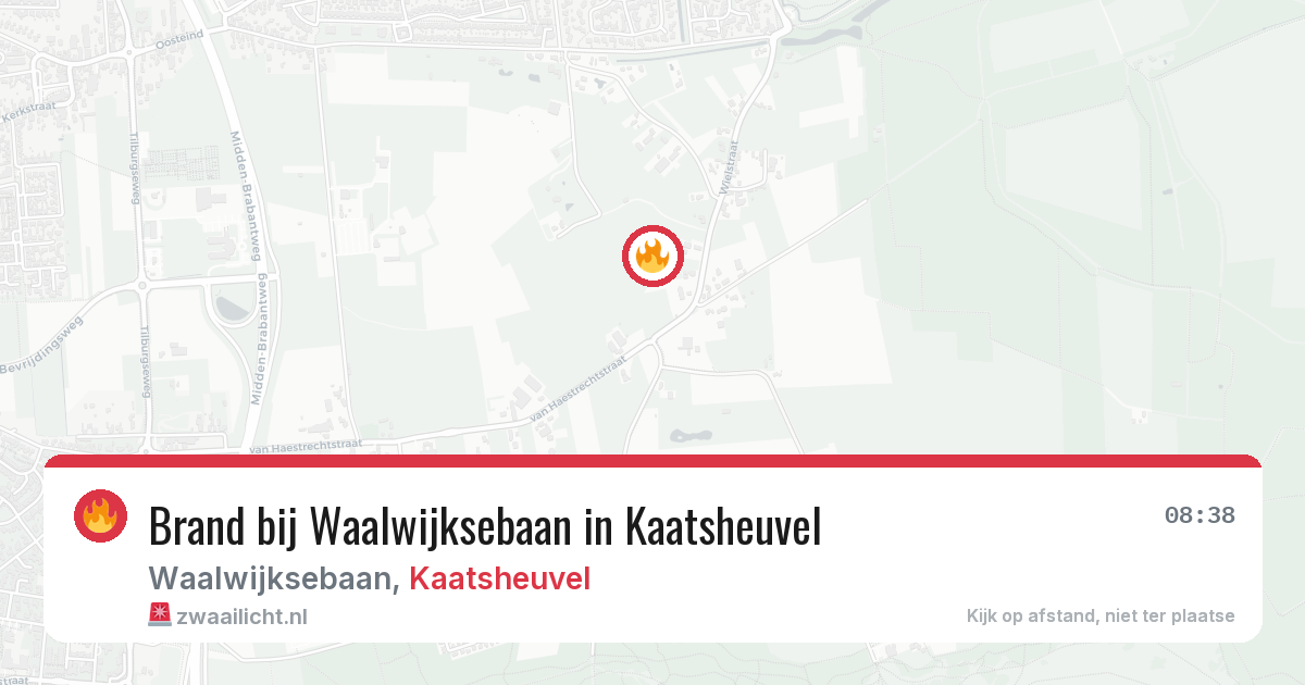 Brand bij Waalwijksebaan in Kaatsheuvel — 1 aug 2026