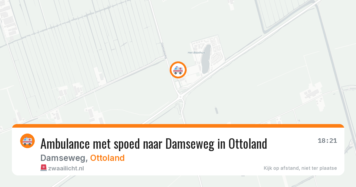 Ambulance met spoed naar Damseweg in Ottoland — 6 aug 2026