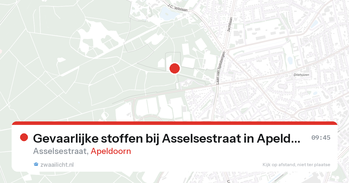 Gevaarlijke stoffen bij Asselsestraat in Apeldoorn — 28 aug 2026