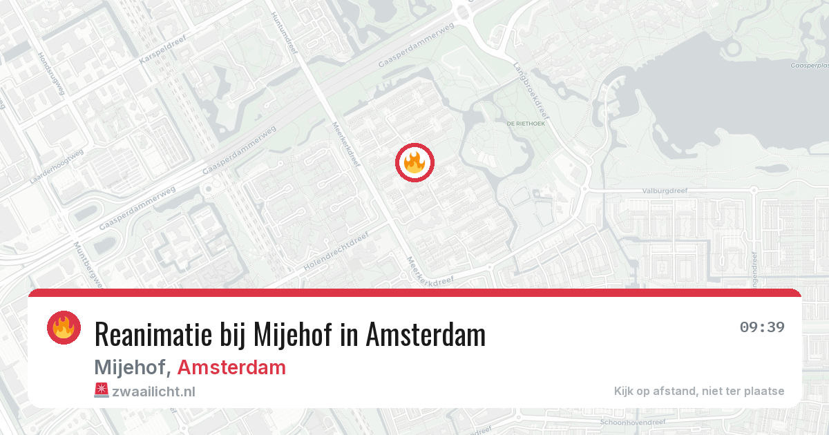 Reanimatie bij Mijehof in Amsterdam — 8 apr 2026