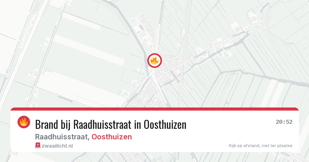 Brand bij Raadhuisstraat in Oosthuizen — 22 feb 2026