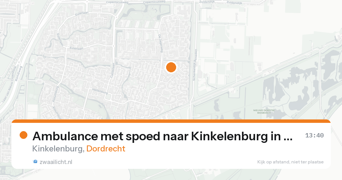 Ambulance met spoed naar Kinkelenburg in Dordrecht — 23 aug 2026