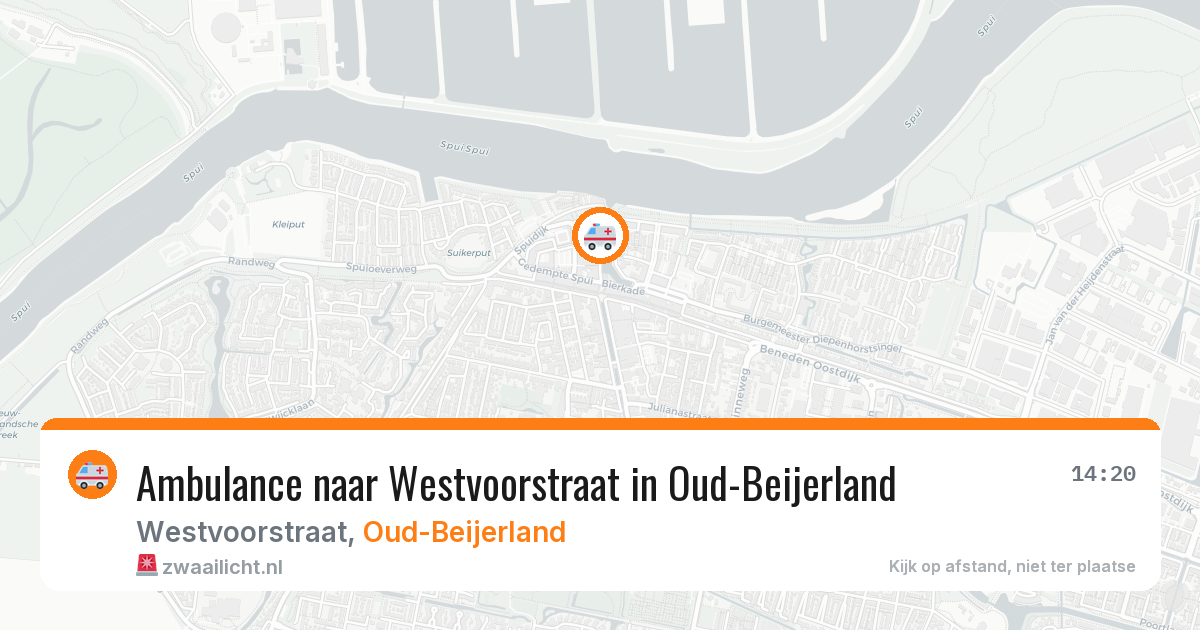 Ambulance naar Westvoorstraat in Oud-Beijerland — 25 mei 2026