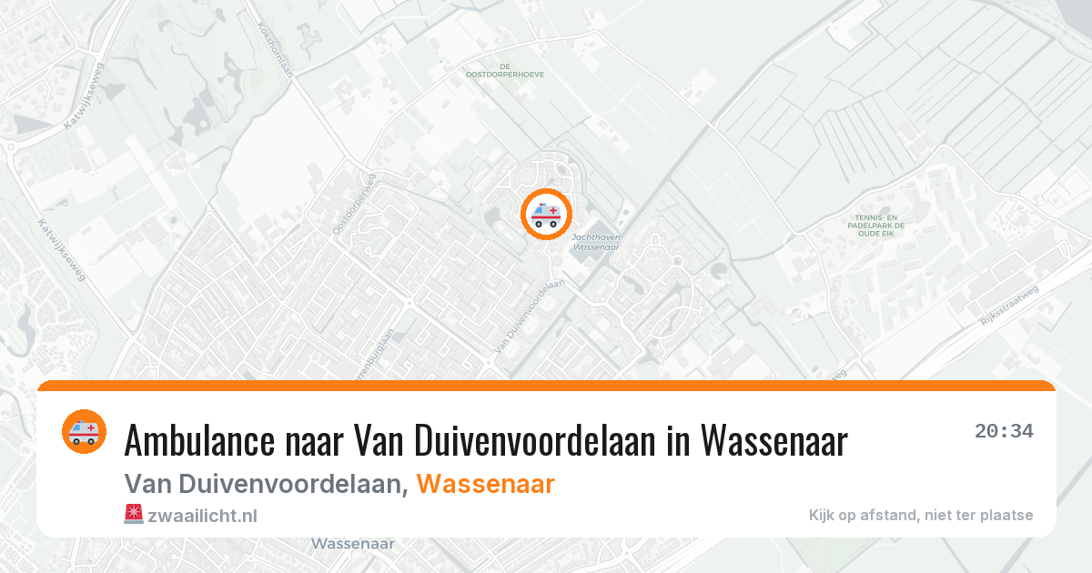 Ambulance naar Van Duivenvoordelaan in Wassenaar — 19 jun 2026