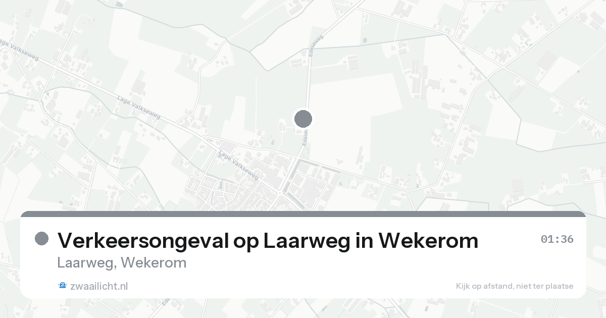 Verkeersongeval op Laarweg in Wekerom — 20 aug 2026