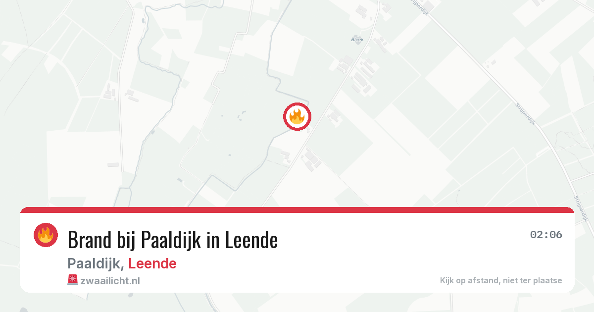Brand bij Paaldijk in Leende — 31 mrt 2026
