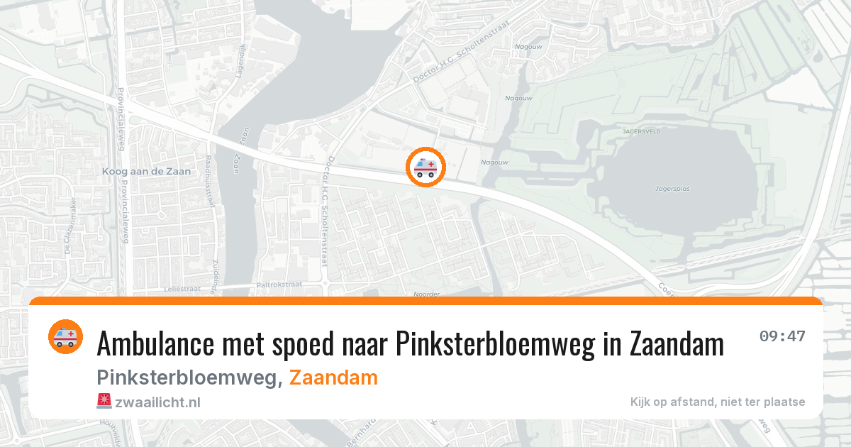 Ambulance met spoed naar Pinksterbloemweg in Zaandam — 31 jul 2026