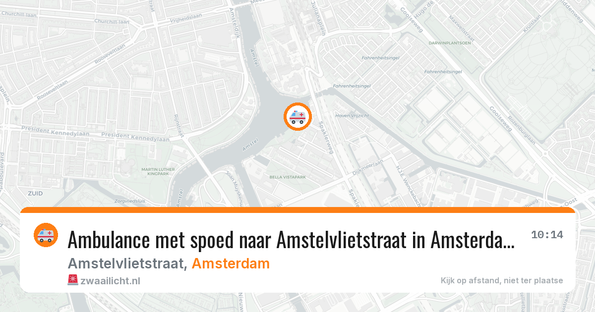 Ambulance met spoed naar Amstelvlietstraat in Amsterdam — 17 mrt 2026