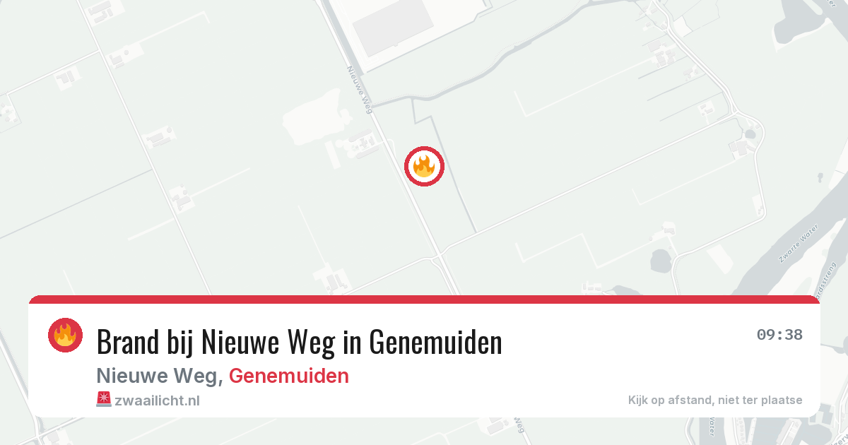 Brand bij Nieuwe Weg in Genemuiden — 9 mei 2026