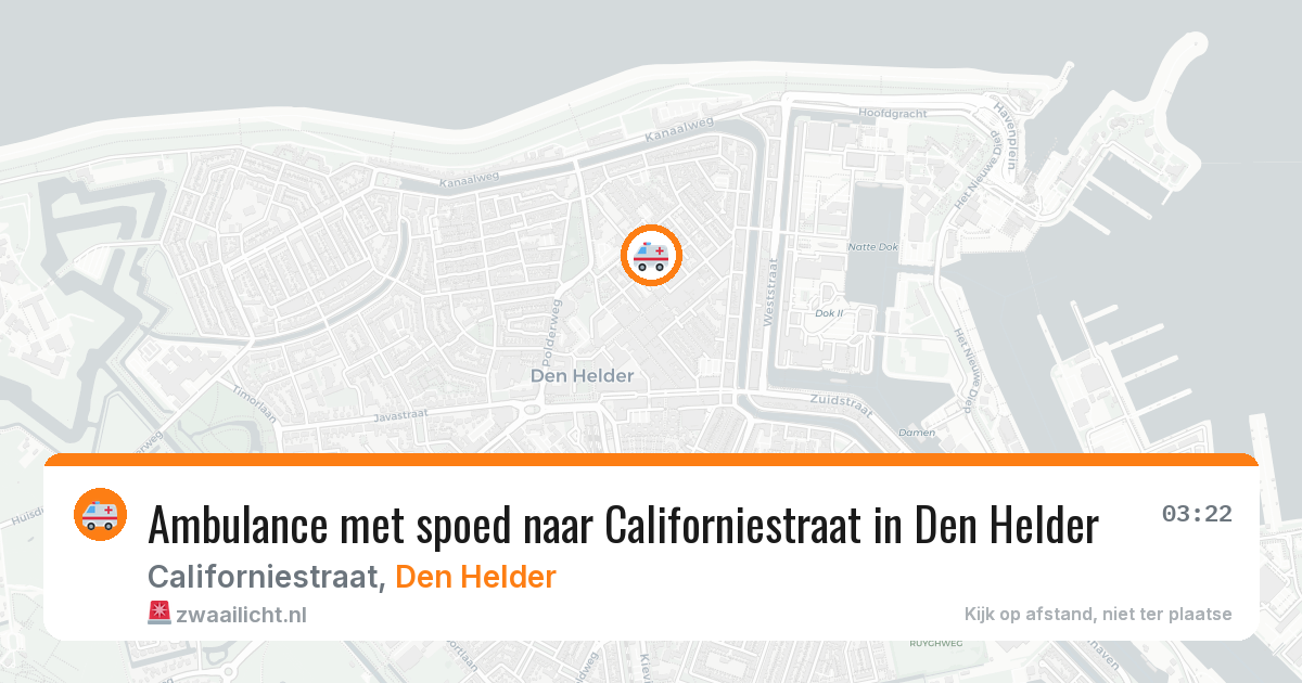 Ambulance met spoed naar Californiestraat in Den Helder — 30 mei 2026