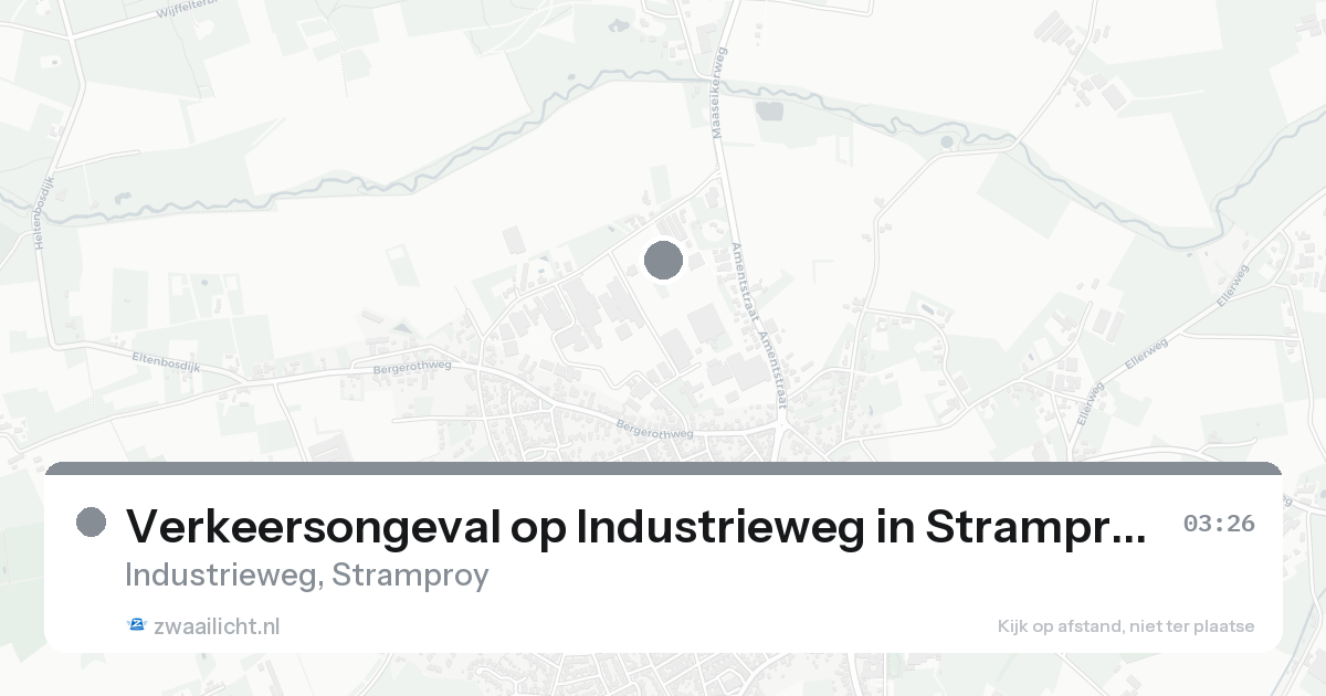 Verkeersongeval op Industrieweg in Stramproy — 23 aug 2026