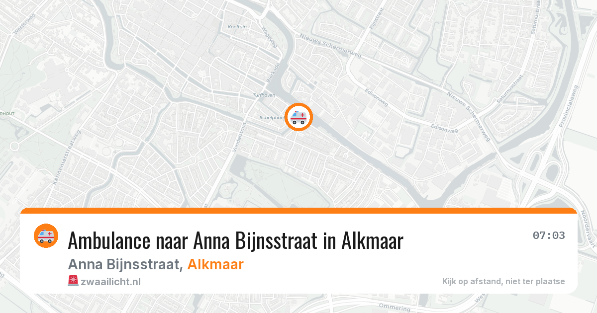 Ambulance naar Anna Bijnsstraat in Alkmaar — 6 apr 2026
