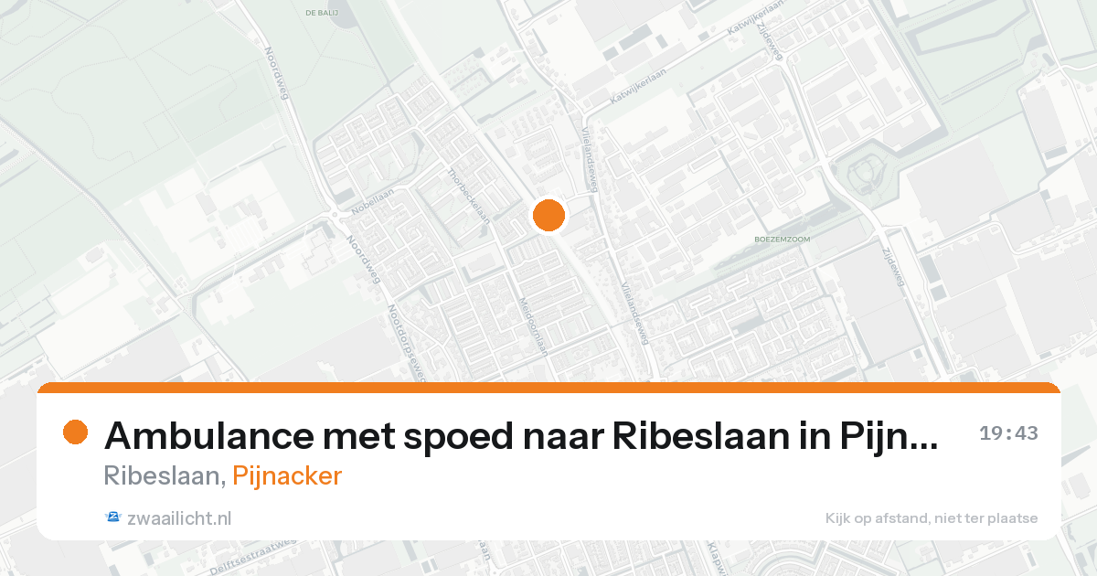 Ambulance met spoed naar Ribeslaan in Pijnacker — 3 mei 2026
