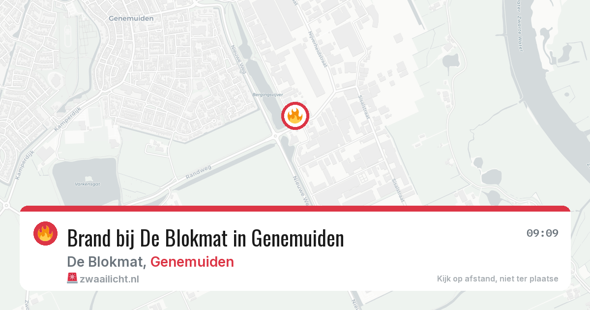 Brand bij De Blokmat in Genemuiden — 12 mei 2026