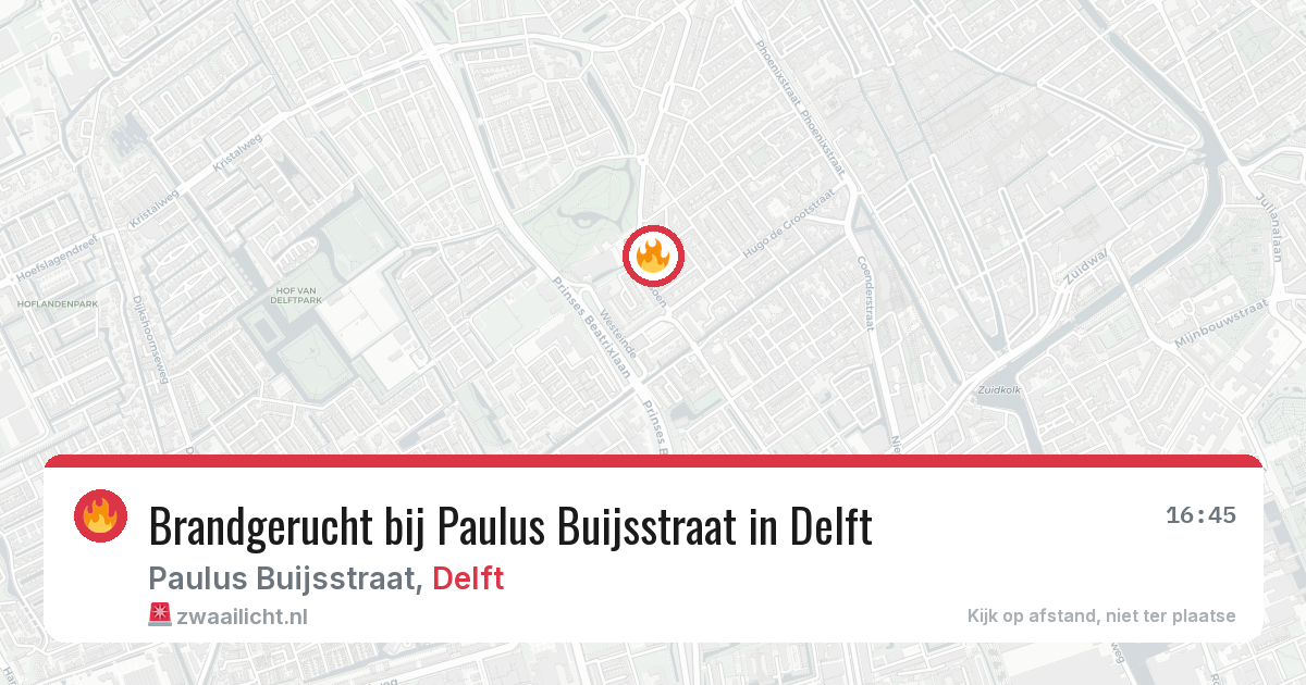 Brandgerucht bij Paulus Buijsstraat in Delft — 11 mrt 2026