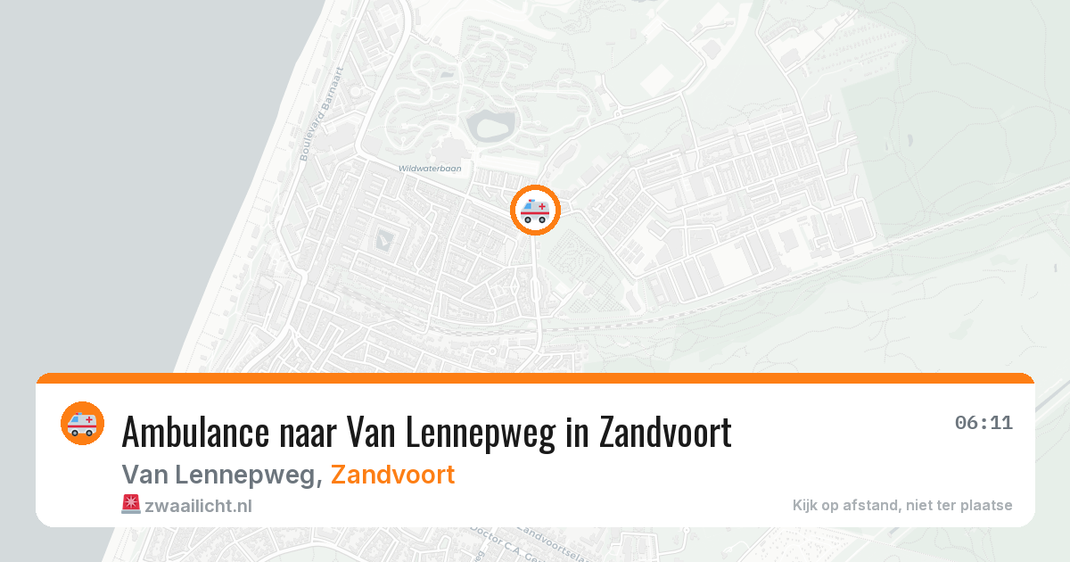 Ambulance naar Van Lennepweg in Zandvoort — 15 mei 2026