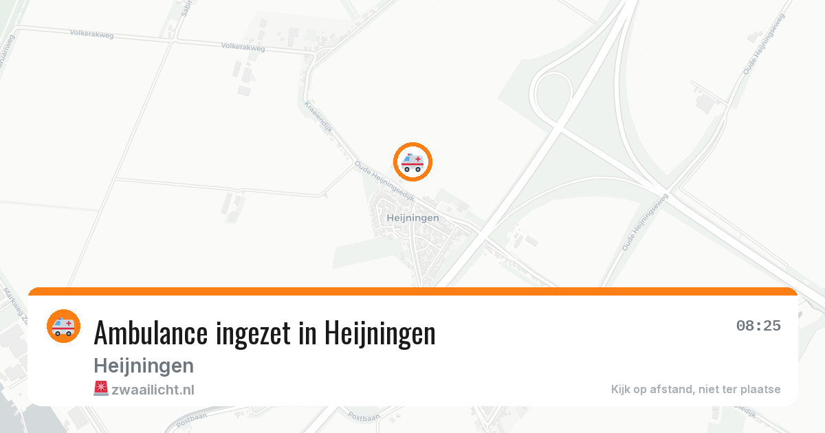 Ambulance ingezet in Heijningen — 31 jul 2026