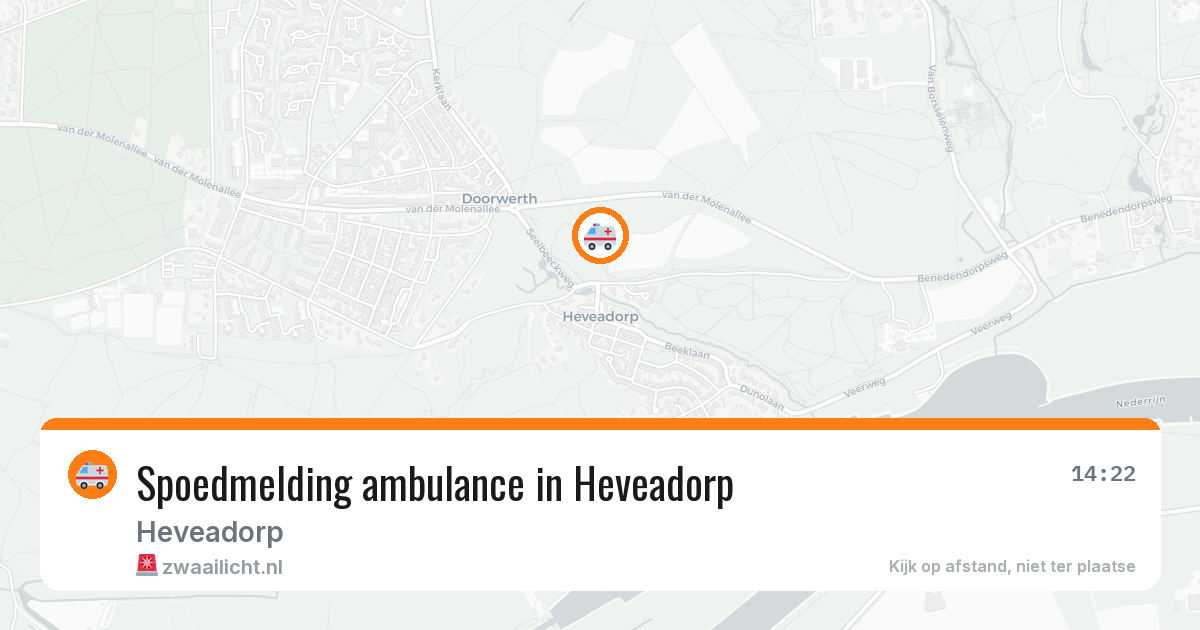 Spoedmelding ambulance in Heveadorp — 19 mrt 2026