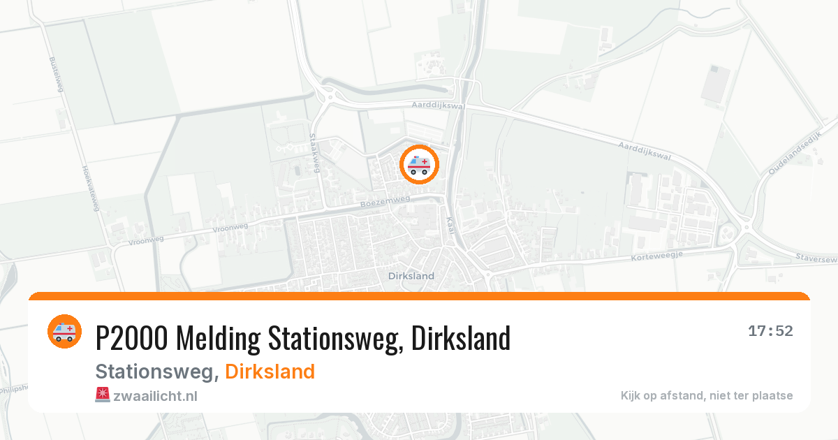 P2000 Melding Stationsweg, Dirksland — 7 apr 2026