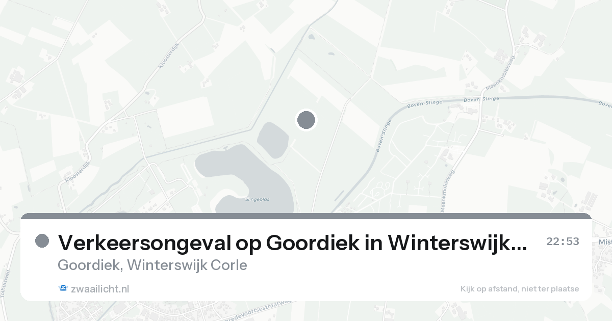Verkeersongeval op Goordiek in Winterswijk Corle — 30 mrt 2026