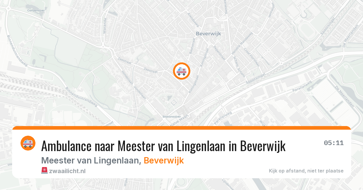 Ambulance naar Meester van Lingenlaan in Beverwijk — 27 mrt 2026