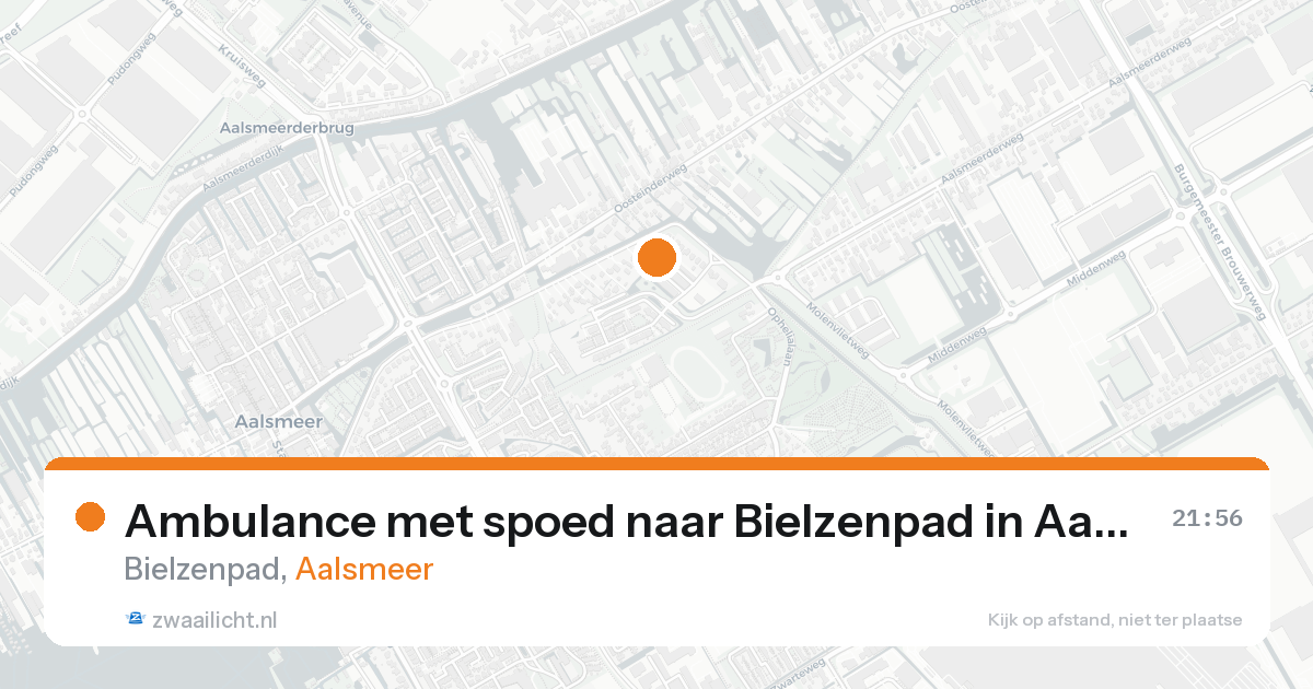 Ambulance met spoed naar Bielzenpad in Aalsmeer — 18 aug 2026