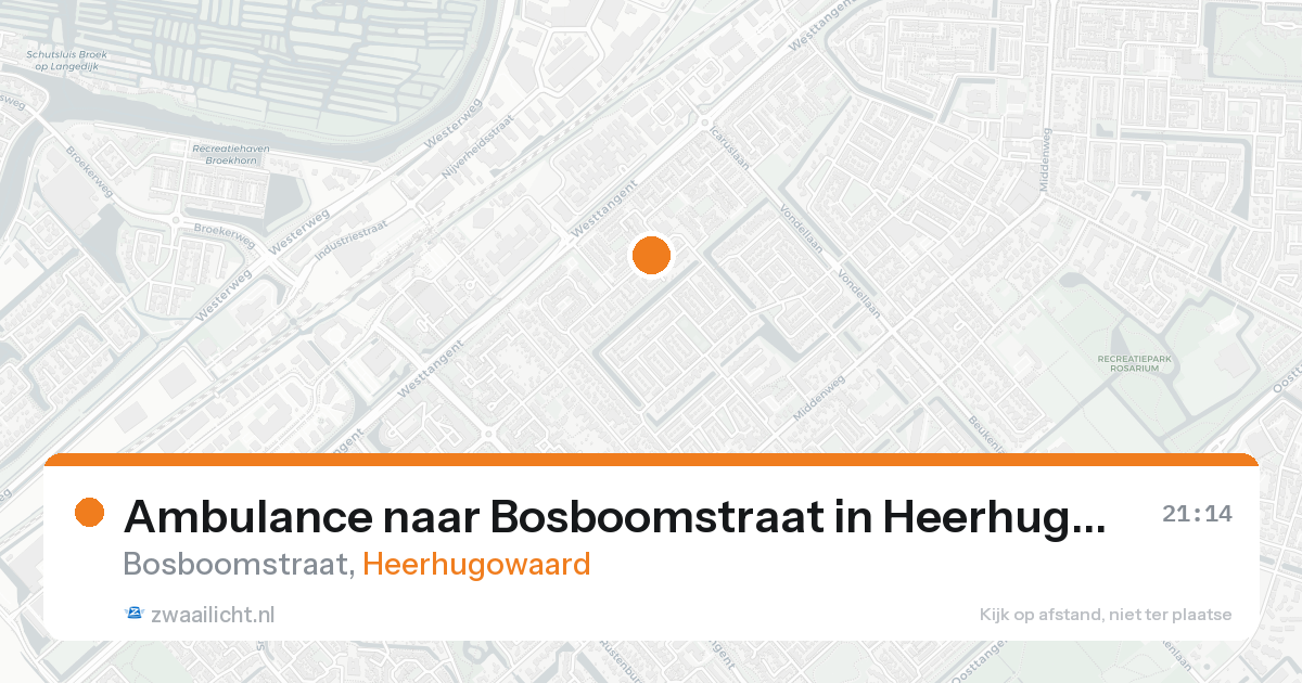 Ambulance naar Bosboomstraat in Heerhugowaard — 16 aug 2026
