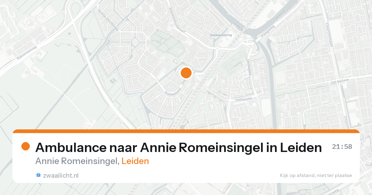 Ambulance naar Annie Romeinsingel in Leiden — 15 aug 2026