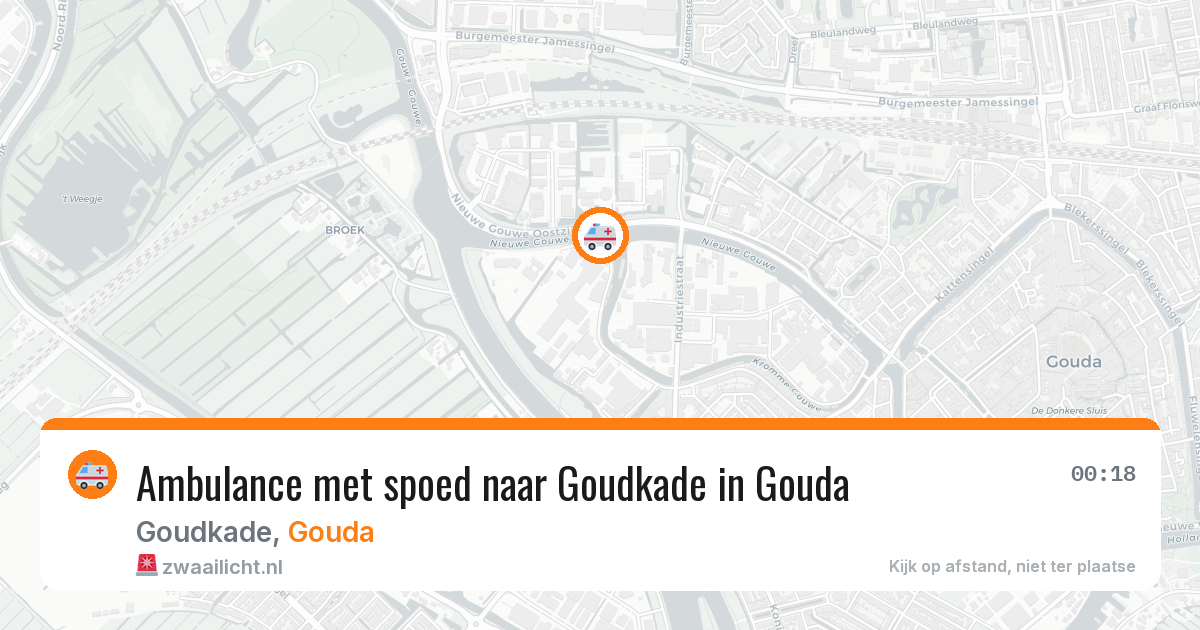 Ambulance met spoed naar Goudkade in Gouda — 20 mei 2026
