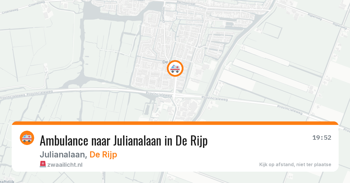 Ambulance naar Julianalaan in De Rijp — 8 jun 2026