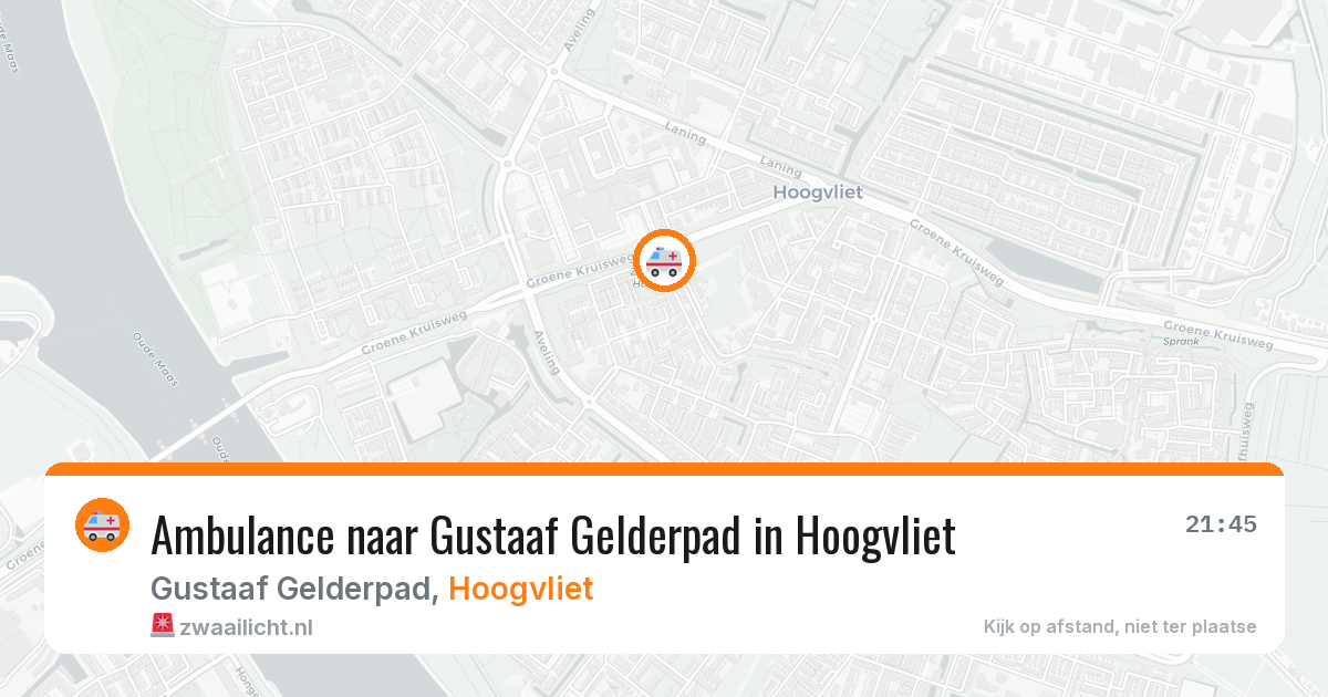 Ambulance naar Gustaaf Gelderpad in Hoogvliet — 16 mrt 2026