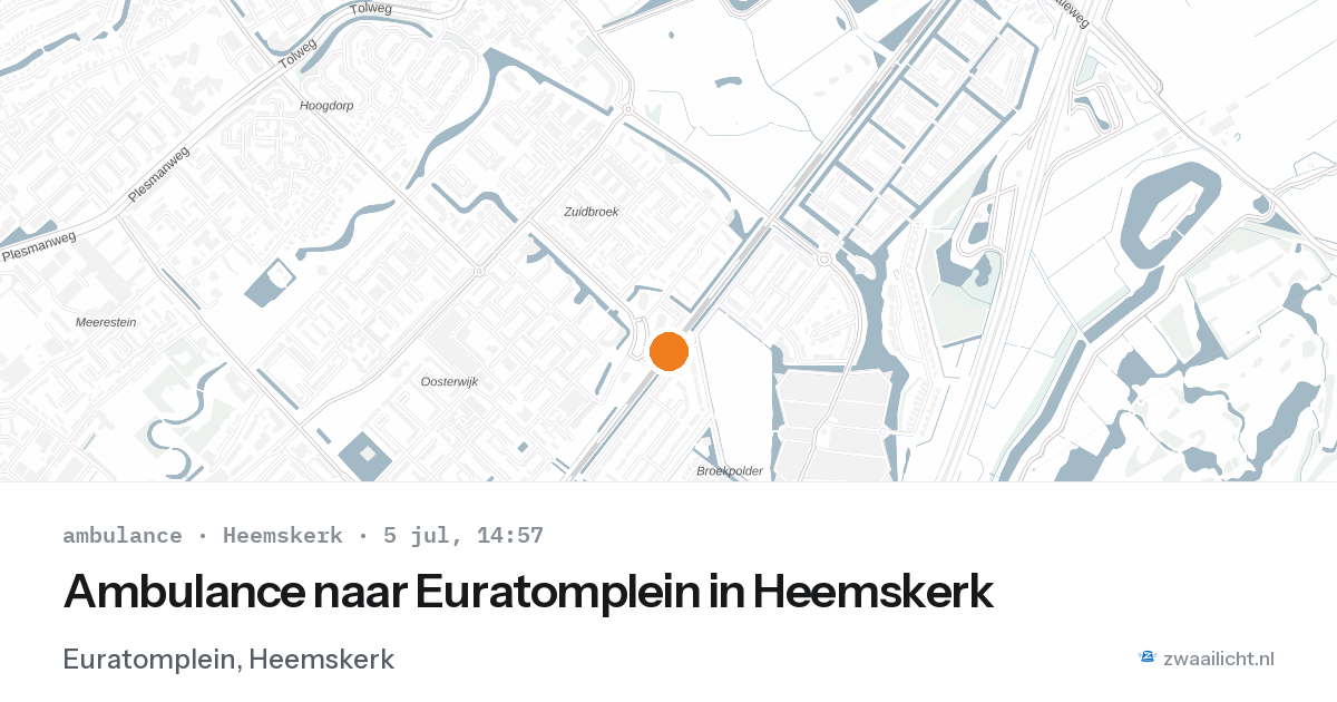 Ambulance naar Euratomplein in Heemskerk — 5 jul 2026