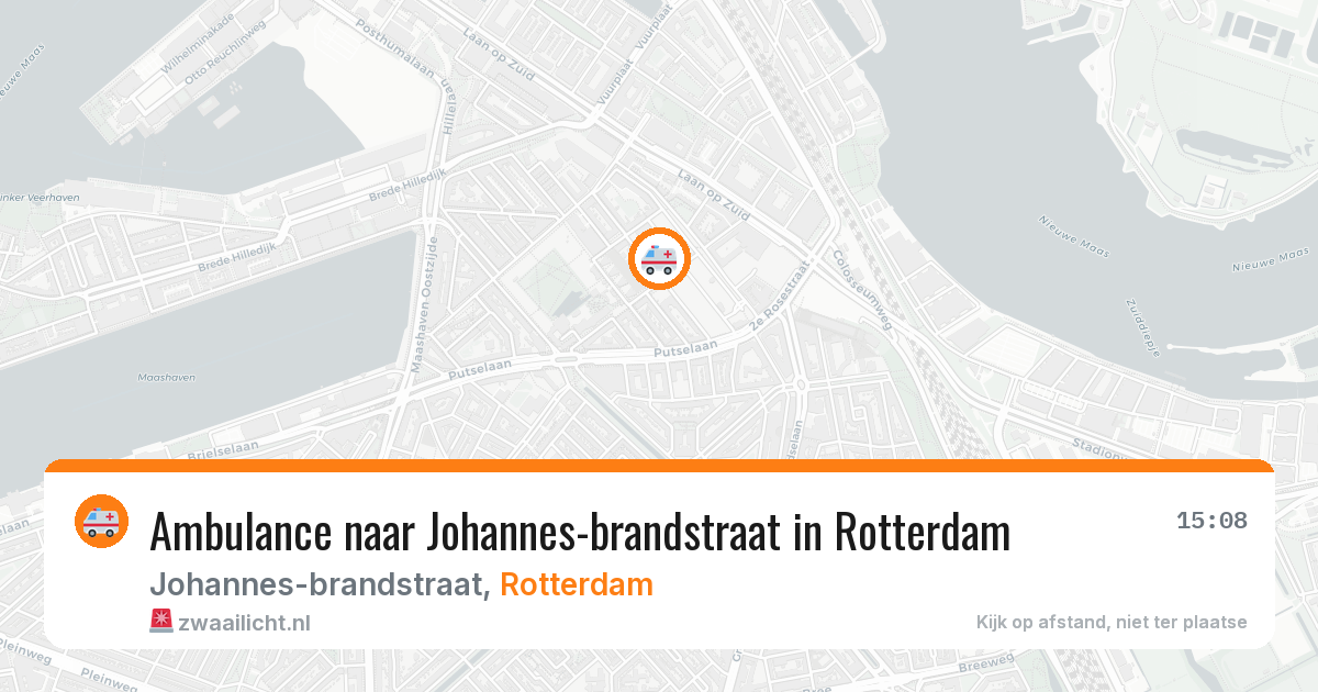 Ambulance naar Johannes-brandstraat in Rotterdam — 15 jun 2026