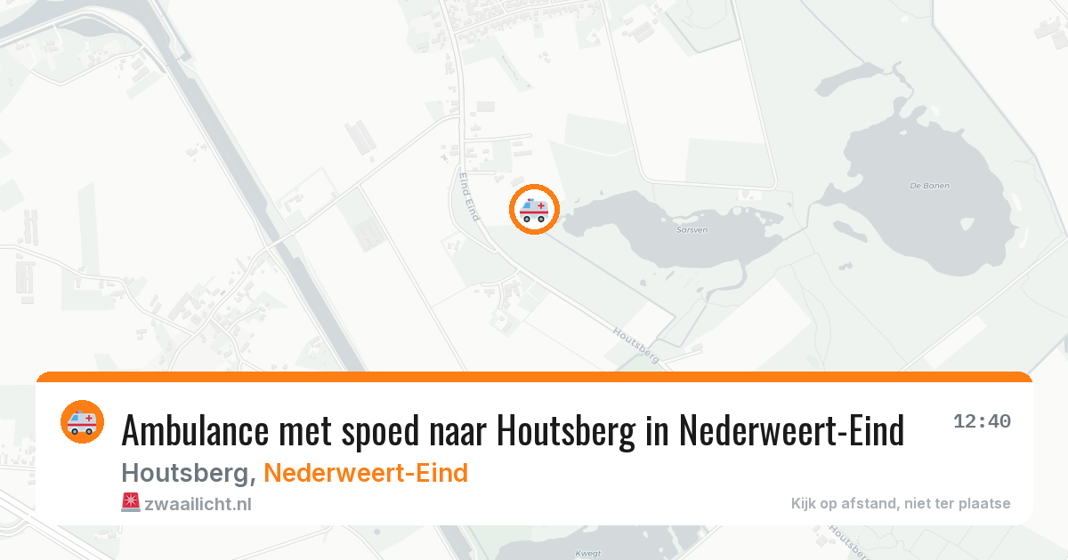 Ambulance met spoed naar Houtsberg in Nederweert-Eind — 2 aug 2026