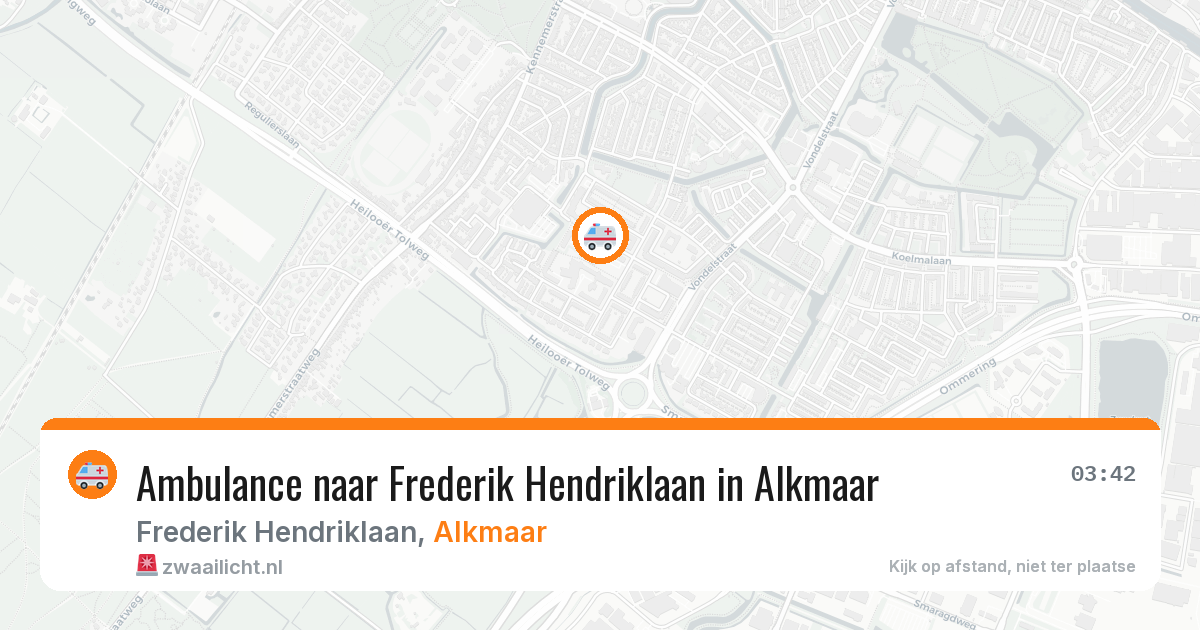 Ambulance naar Frederik Hendriklaan in Alkmaar — 6 aug 2026